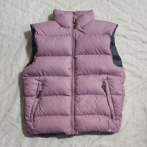MEC Women's Goose Down Puffer Vest - Pink and Gray